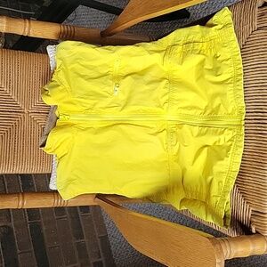The Limited full zip hooded vest, yellow, size L